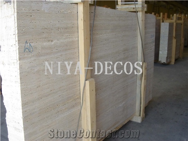 China White Travertine Tiles,Classic Bianco Travertino Slabs,Tiles