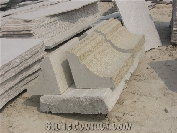 G350 China Rust Sesame Yellow Granite Kerbs,Yellow Granite Curbstone
