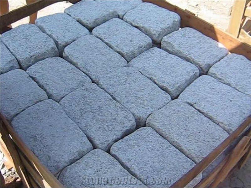 G350 China Rust Sesame Yellow Grnaite Pavers/Cobble Stone/Cube Stone for Exterior Landscaping Stone Road Stone