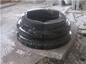 Fargo Blue Pearl Granite Polished Column Base, Blue Pearl Pedestal Column Base
