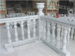 Fargo Carrara White Marble Handrail & Balustrade
