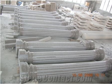 Fargo G603 Granite Columns , Grey Granite Solid Columns
