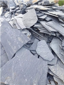 Fargo Random Grey Slate Flagstone, Grey Slate Irregular Flagstone for Wall Cladding/Walkway Paver