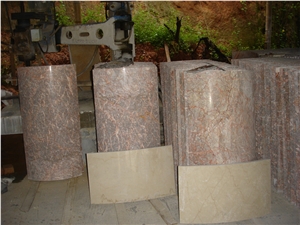 Fargo Red Agate Polished Marble Column
