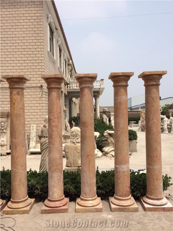 Fargo Rosso Alicante Marble Polished Solid Column