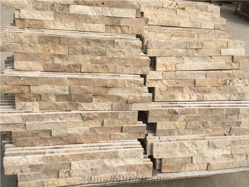 Beige Travertine Cultured Stone Wallstone Ledge Stone