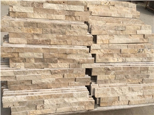 Beige Travertine Cultured Stone Wallstone Ledge Stone
