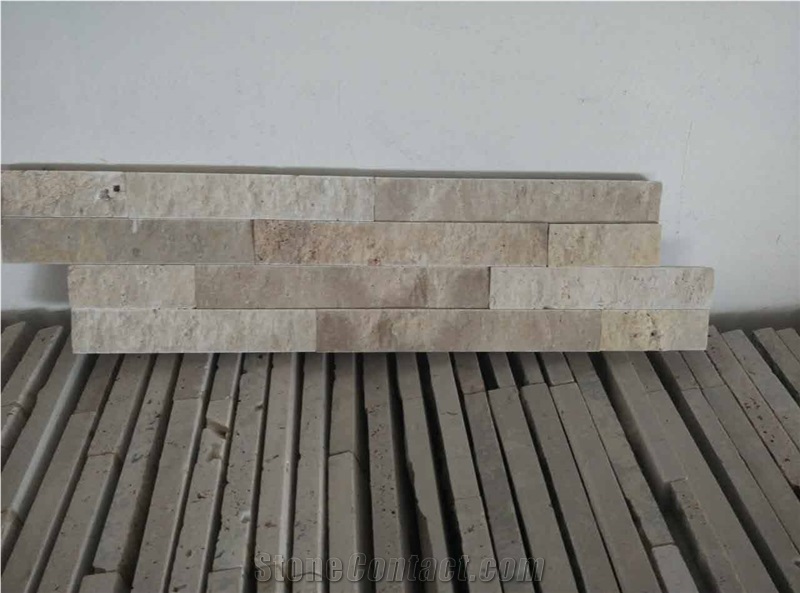 Beige Travertine Cultured Stone Wallstone Ledge Stone