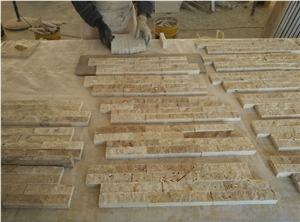 Beige Travertine Cultured Stone Wallstone Ledge Stone