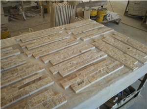 Beige Travertine Cultured Stone Wallstone Ledge Stone