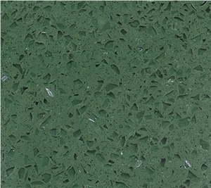 Crystal Green Quartz Stone Slabs & Tiles Zsq1013 Engineered Stone