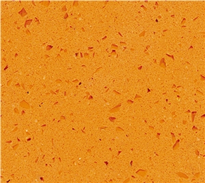 Crystal Orange Quartz Stone Slabs & Tiles Zsq1018 Engineered Stone