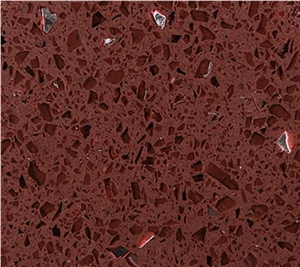 Cyrstal Wine Red Zsq1010 Quartz Stone Tiles & Slabs, Red Engineered Stone
