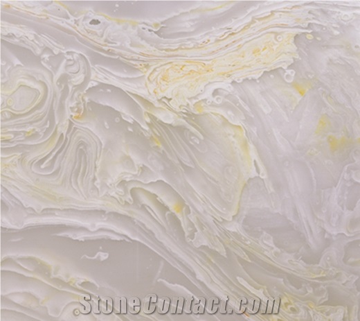 Golden White Jade Tr8005 (Artificial Onyx Tiles & Slabs) Engineered Stone Tiles & Slabs