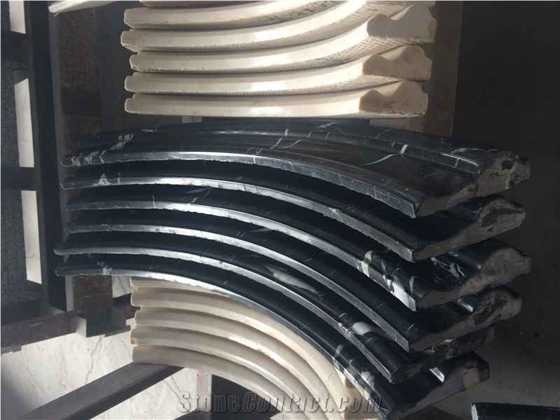 Black/White Marble Nero Margiua Marble Molding Border