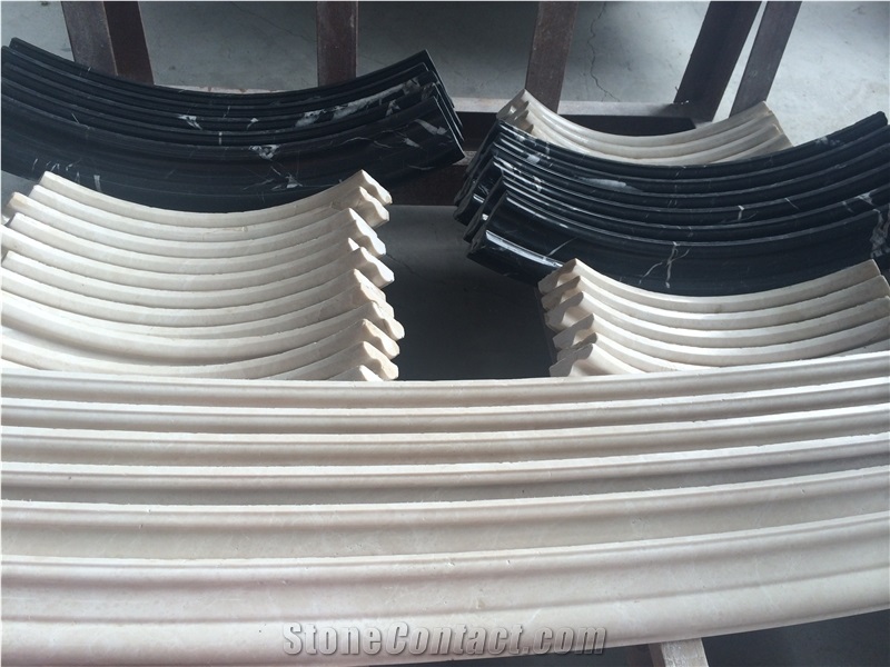 Black/White Marble Nero Margiua Marble Molding Border