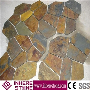China Multicolor Slate Flagstone/ Nature Stone Mats/Nature Culture Mats Slate Paving Stone