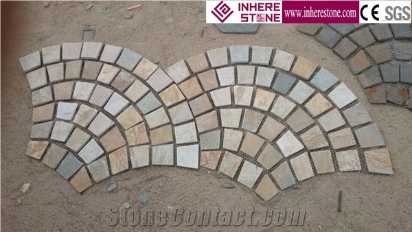 China Multicolor Slate Flagstone/ Nature Stone Mats/Nature Culture Mats Slate Paving Stone