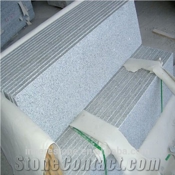 G603 Light Grey Polished Granite Stairs & Steps, Crystal Grey Granite Stairs & Steps, Granite Step and Riser