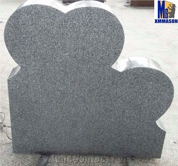 China Grey Granite Carving Tombstone,American Cemetery Monument