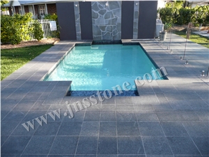 G684 / Fuding Black / Black Pearl Basalt Pool Coping & Border