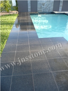 G684 / Fuding Black / Black Pearl Basalt Pool Coping & Border