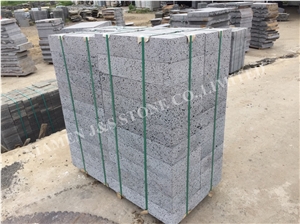 Premium Quality Moon Surface Basalt Kerbstone, Hainan Lava Stone