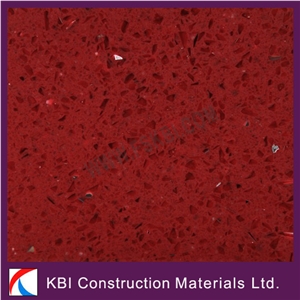 Quartz Stone Red Color Tiles & Slabs