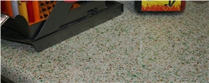 Quartz Stone Slabs & Tiles in Green Glass