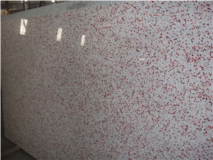 Red Glass Quartz Stone Slabs & Tiles