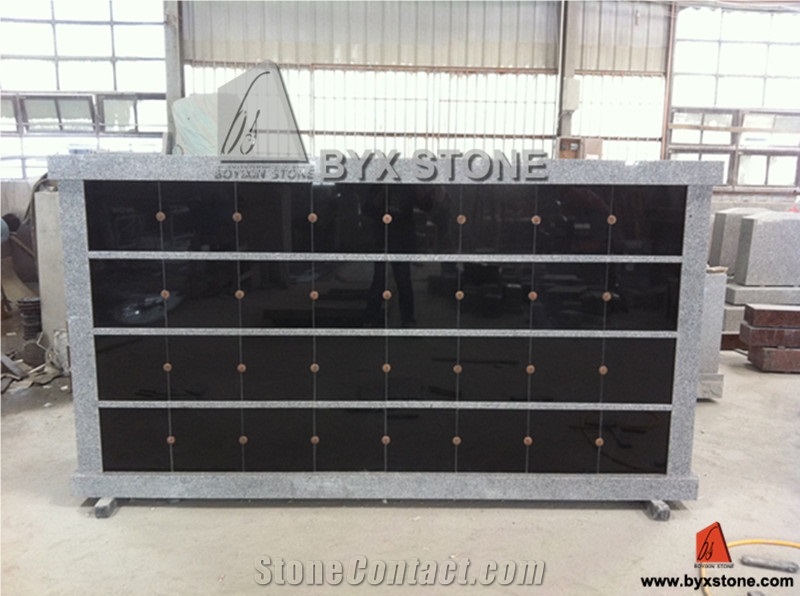 64 Niche Granite Memorial Stone Columbarium with Double Side