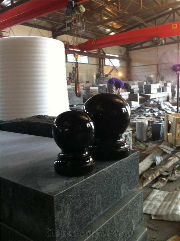 Fengzhen Black Granite Sphere Ball, Graveyard Products