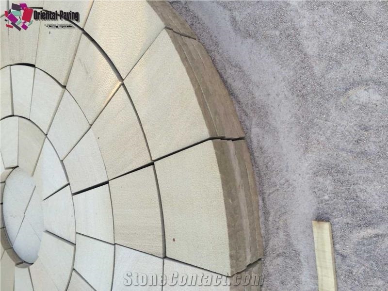 Beige Sandstone Paving Circle,Beige Sandstone Paving Sets,Beige Sandstone Cube Stone,Beige Sandstone Pavers
