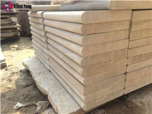 China Beige Sandstone Pool Coping, Pavers, Tiles, Swimming Pool Decks