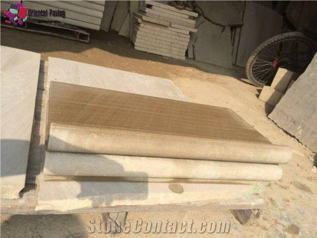 China Beige Sandstone Pool Coping, Sandstone Pool Pavers