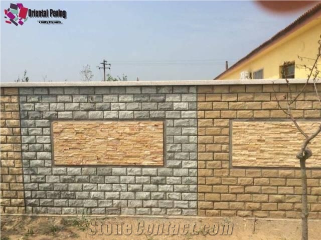 Yellow Sandstone Walling Stone,Yellow Sandstone Wall