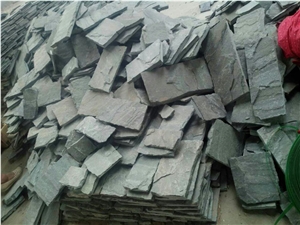 Forest Green Slate Cube Stone Thin Veneer Stone, Wall Cladding Stone