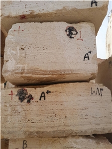 White Travertine Blocks
