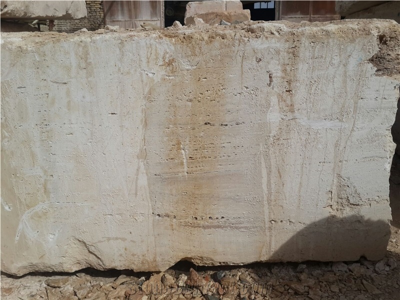 White Travertine Blocks