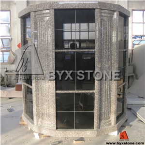 72 Niches Black Granite Cemetery Columbarium / Stone Columbria