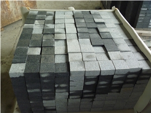 Flamed G654 Granite Cube Stone, Grey Granite Cube Stone