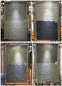 Big Sesame Black Granite Mosaic, Natural Stone Mosaic, Pebble Mosaic