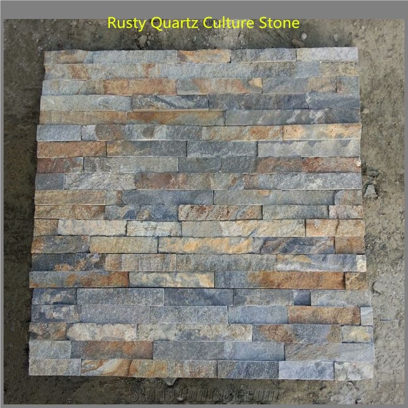 Natural China Rust Slate Cultured Stone, Rust Slate Wall Cladding
