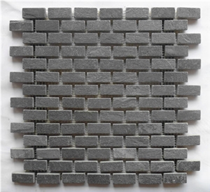 Oyster Slate Brick Mosaic, Beige Slate Wall/Floor Mosaic