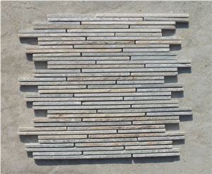 Oyster Slate Linear Strips Mosaic