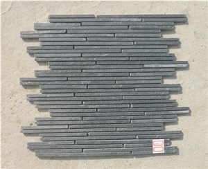 Oyster Slate Linear Strips Mosaic