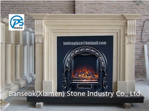 Fireplace,White Granite Fireplace