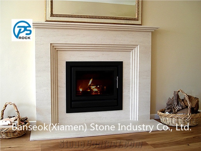 Fireplace,White Granite Fireplace