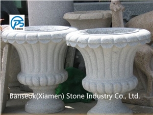 Yellow Granite Flower Pot, Outdoor Pot/ Planter