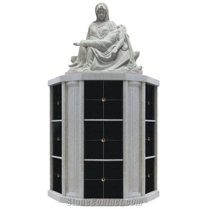 A Six-Sided China G603 Grey Granite 72 Niche Columbarium